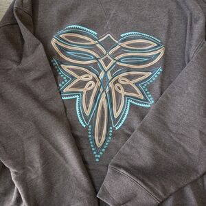 Brown Sweatshirt with Intricate Design
